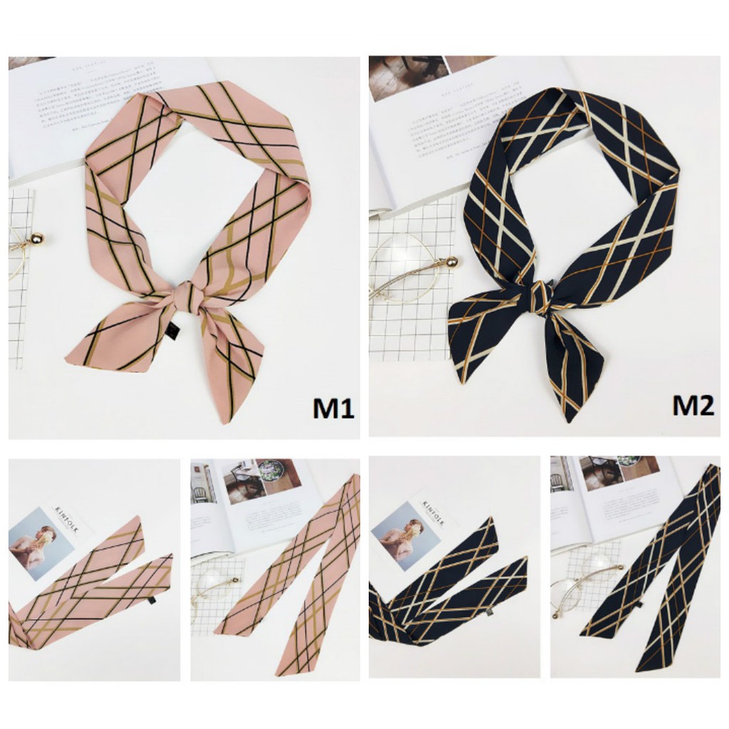 Khăn TURBAN dài Hàn Quốc 5x90 vải cao cấp họa tiết cá tính trẻ trung
