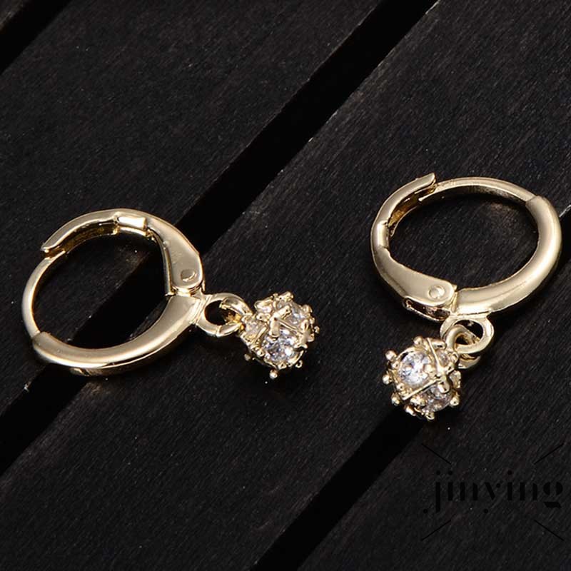 GETNOIVAS Hoa tai mạ vàng hình vuông đính đá lấp lánh