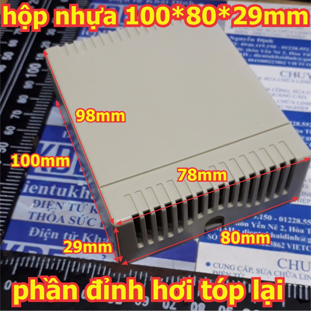 2 cái hộp nhựa trắng hộp mạch điện 100*80*29 kde3195