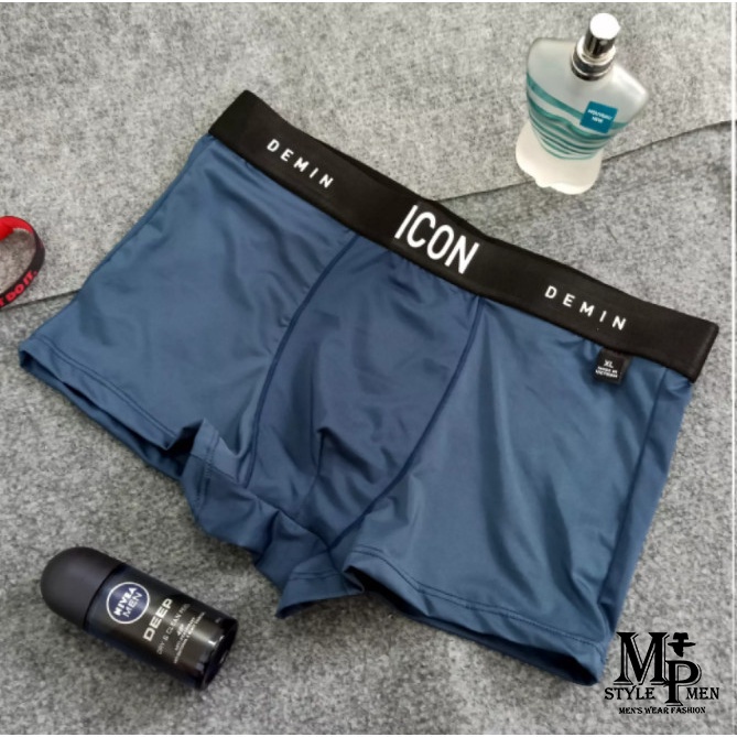 -Quần sịp nam ICON Demin cao cấp chất thun lạnh đẹp quần lót nam đùi mềm mại co dãn 4 chiêu