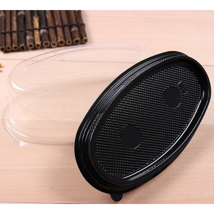 set 50 Hộp Nhựa Oval Nắp Trong Mini (F70)