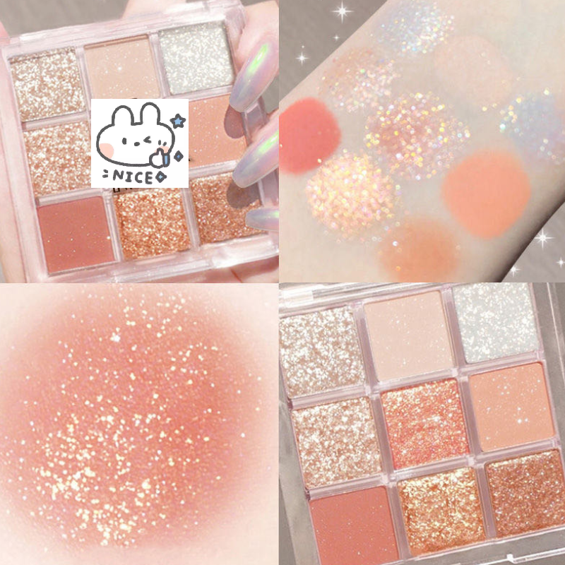 (Hàng Mới Về) Bảng Phấn Mắt 9 Màu Chống Thấm Nước Cao Cấp