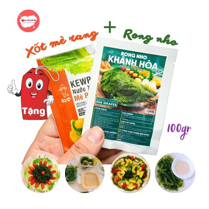 Rong nho tách nước Khánh Hòa Bảo Dung 100gr - nguyên liệu tự nhiên - Tomchuakids