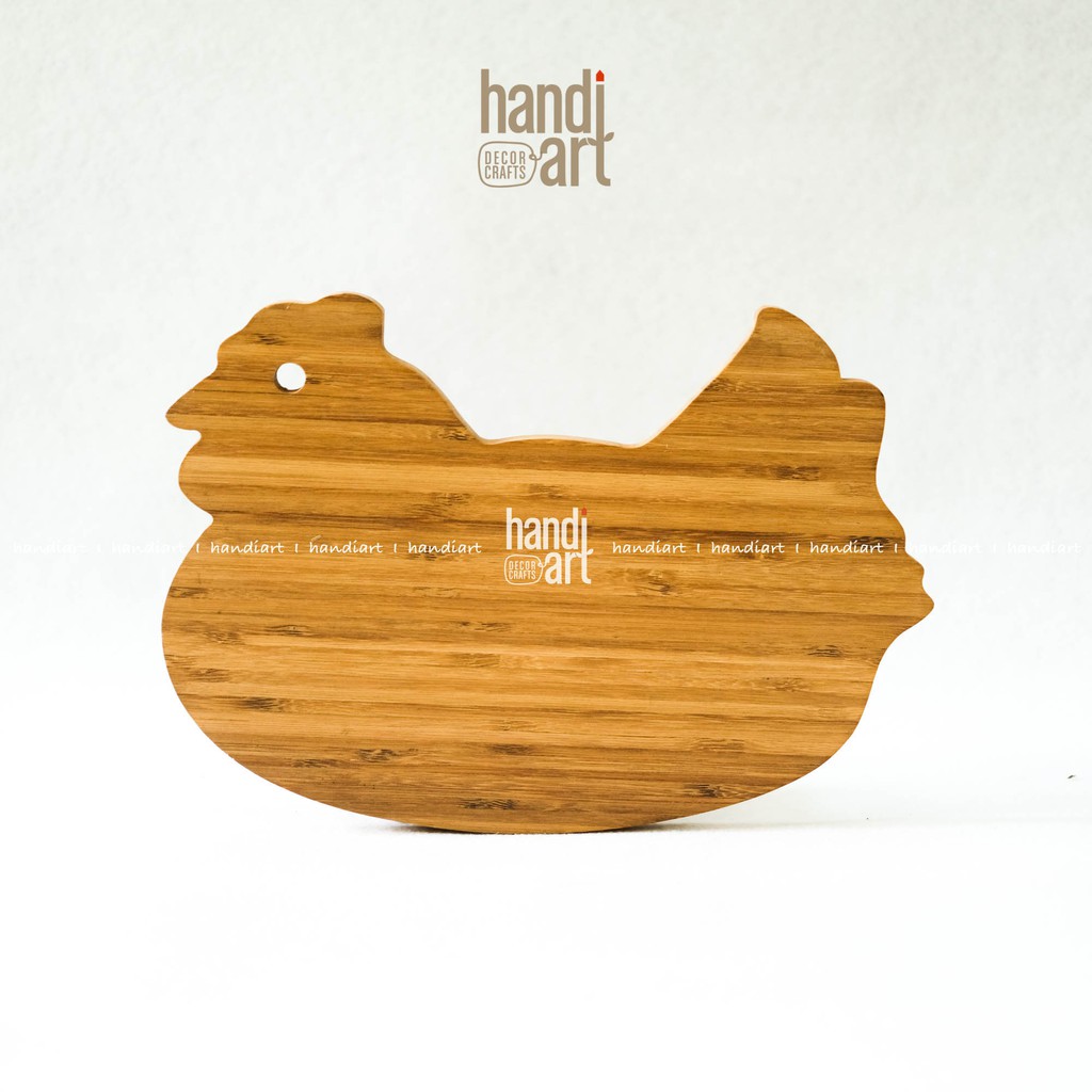 Thớt gỗ tre hình con gà - Thớt gỗ tre trang trí - Thớt gỗ tre tự nhiên - Bamboo wood cutting board