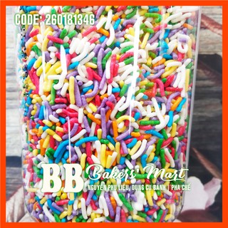 Cốm MÀU dài Rainbow Decor PREMIER WIN - Hủ 500gr