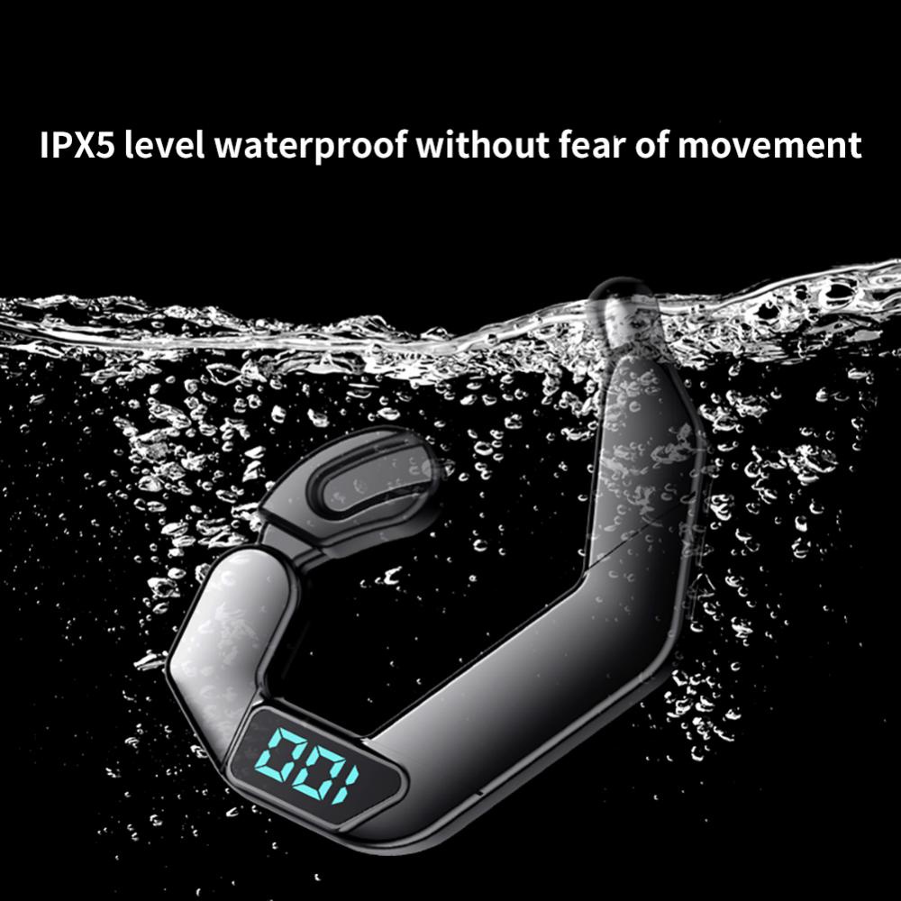 Tai Nghe V19 Bluetooth Truyền Âm Qua Xương Mới Hiển Thị Kỹ Thuật Số Phong Cách Thể Thao
