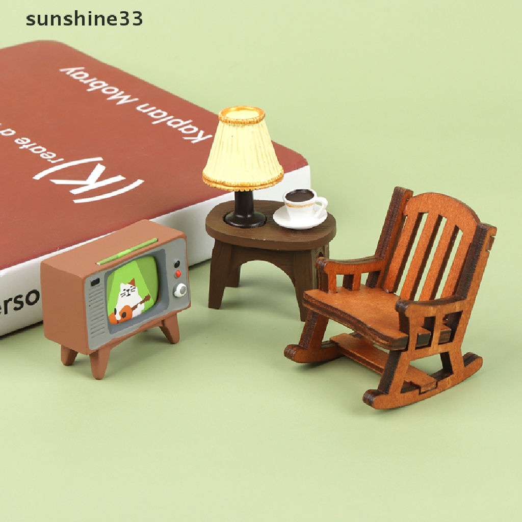 Mô Hình Bàn Ghế TV Mini Tỉ Lệ 1: 12 Trang Trí Nhà Búp Bê