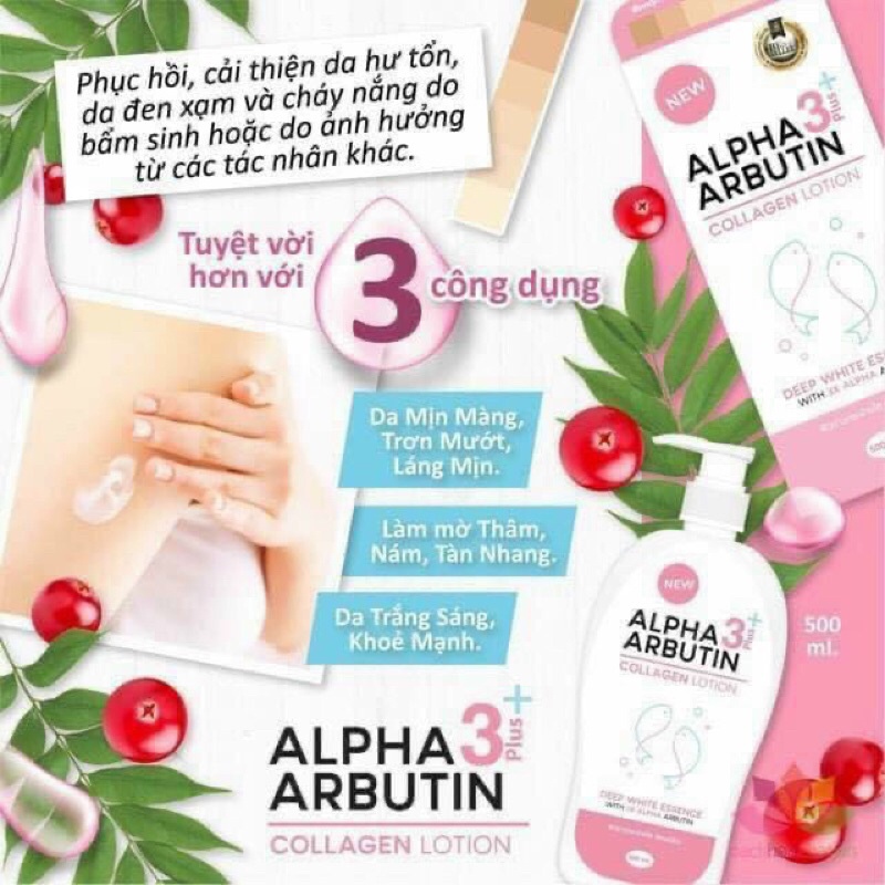Lotion dưỡng thể Alpha arbutin 3 Plus + Thái Lanl