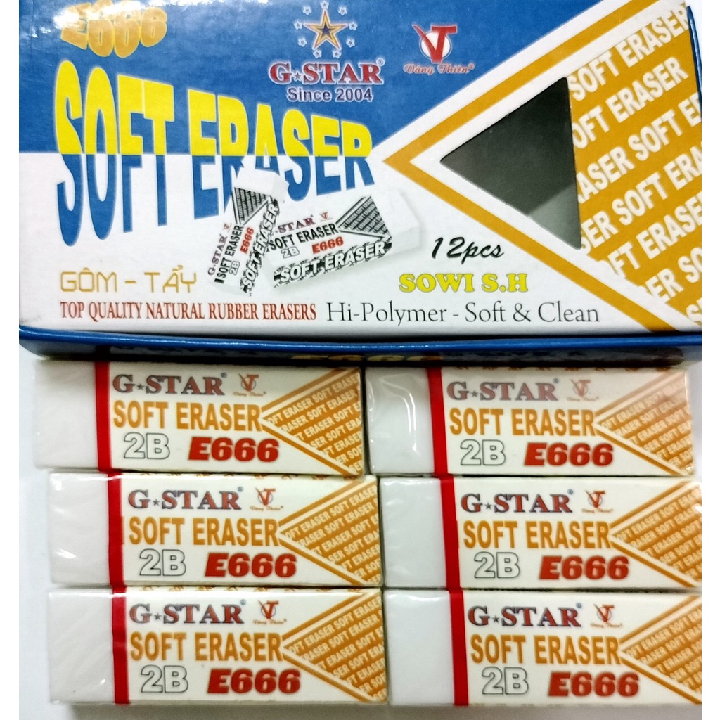 COMBO 6 GÔM G-STAR E 666 TRẮNG