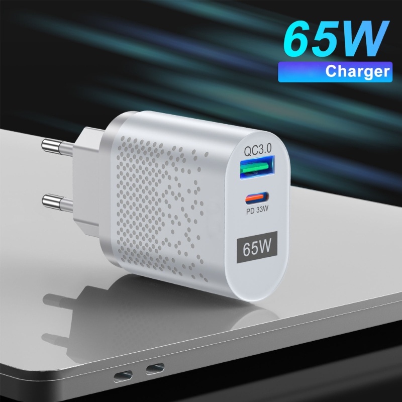 Ổ Cắm Sạc Nhanh NAMA US / EU / UK / KR 65W Cho QC 3.0