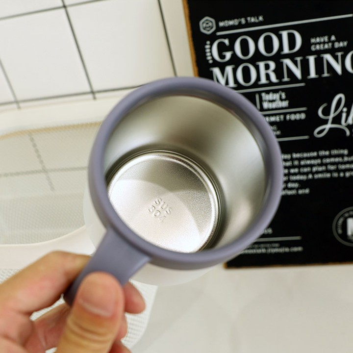 Bình Giữ Nhiệt 350Ml Hai Lớp Bằng Thép Không Gỉ, Bình Chân Không Giữ Nhiệt Cách Nhiệt Có Tay Cầm Lamita bgn02