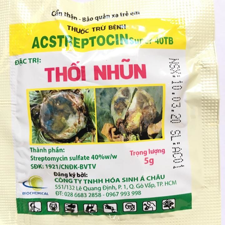 Viên sủi ACSTREPTOCIN Super 40TB phòng trừ thối nhũn (5g/viên) (Vườn Sài Gòn - Vuon Sai Gon)