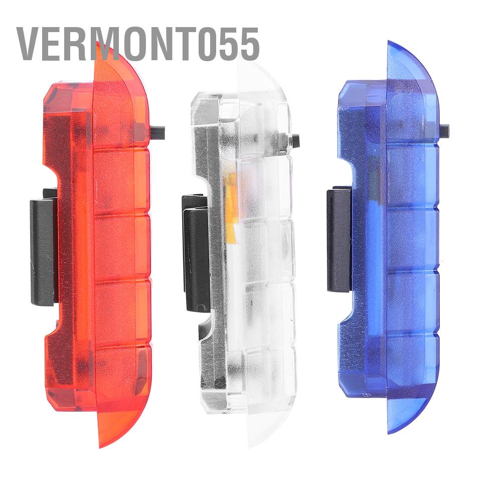 Hàng Hot Đèn hậu xe đạp 5LED có thể sạc lại USB 4 chế độ Đèn sau xe đạp Hàng giao ngayVermont055