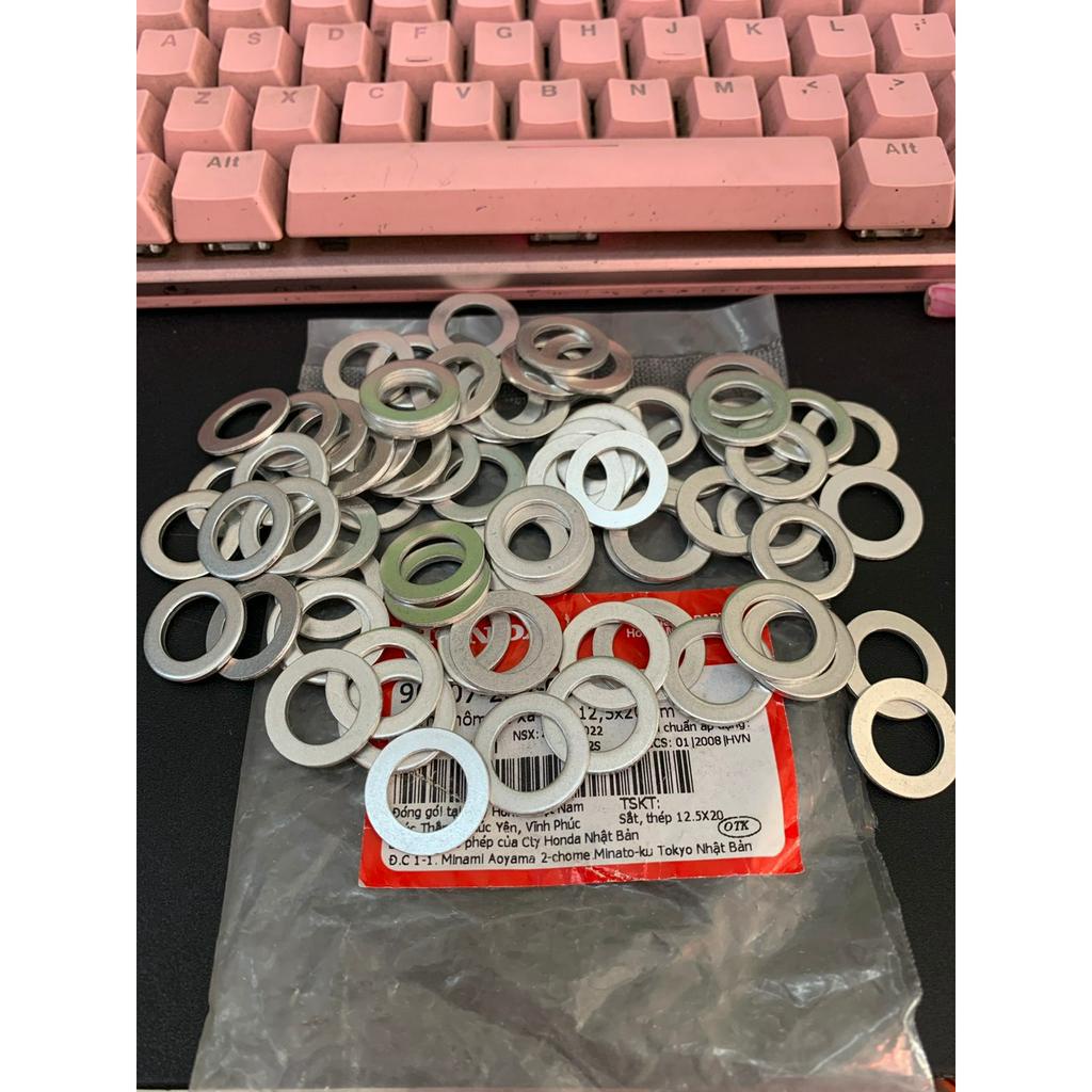 ĐỆM NHÔM ỐC XẢ NHỚT ZIN HONDA 90407259000 - 12,5x20mm
