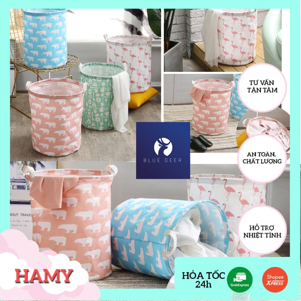 Giỏ Đựng Quần Áo Bẩn Vintage – BLUE DEER 2B1