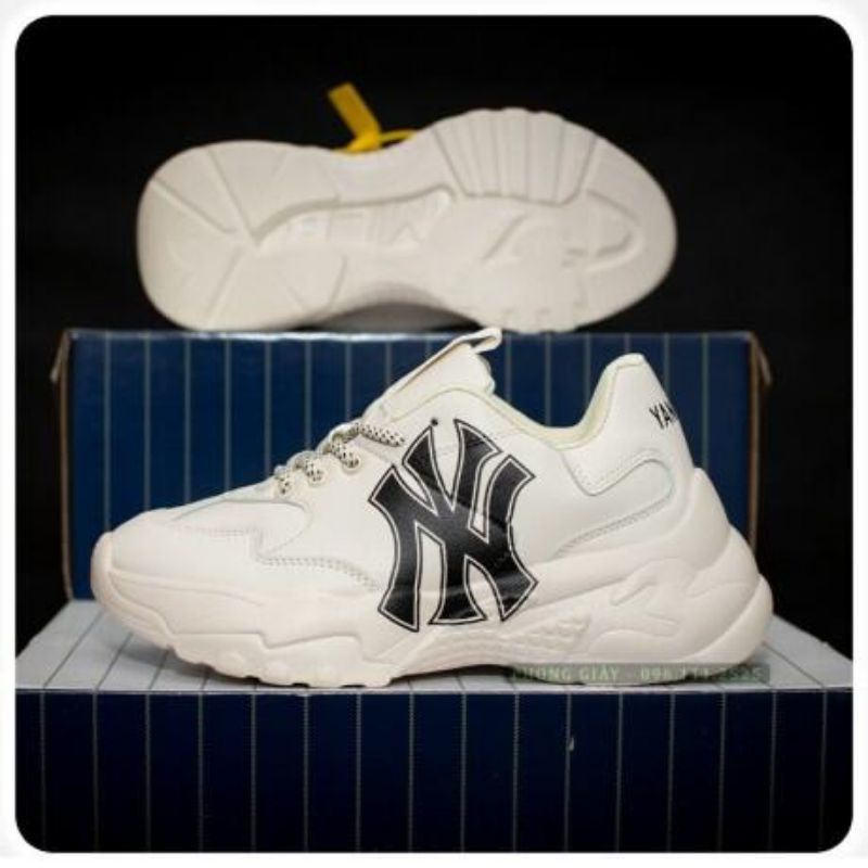 Giầy thể thao MLB độn đế 4cm NY (nguyên hộp) dành cho nam và nữ