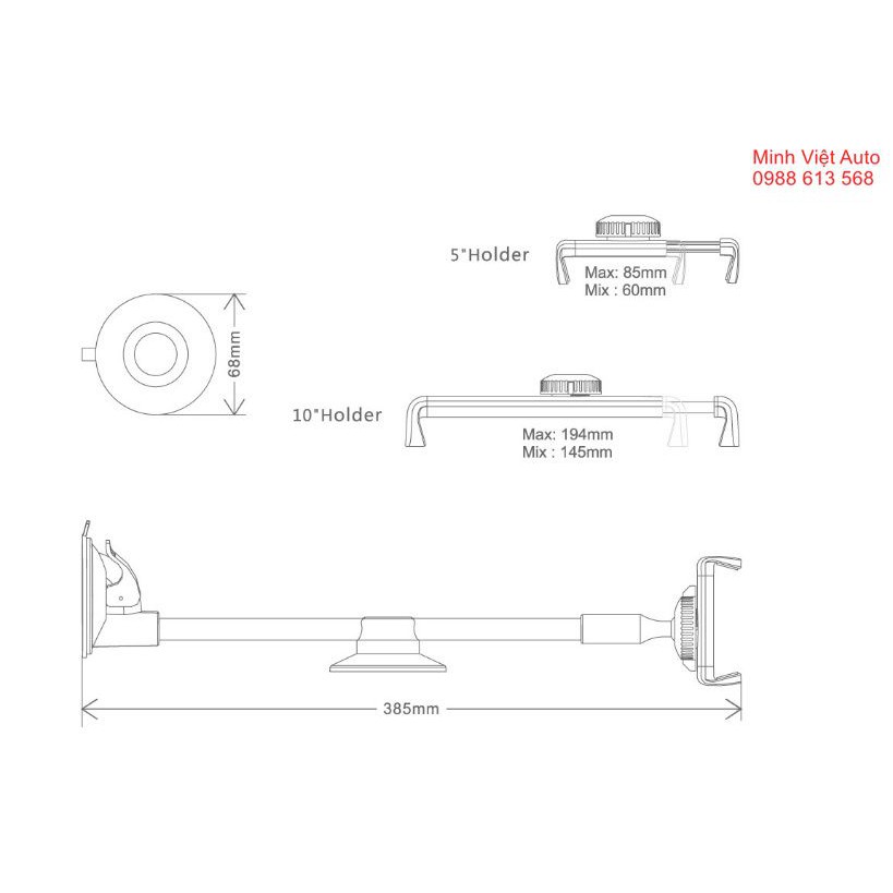 Giá đỡ điện thoại ô tô ,Giá đỡ ipad trên ô tô, Giá kẹp ipad ,máy tính bảng ô tô ,  Gắn các dòng máy từ 3,5'' đến 10 icnh