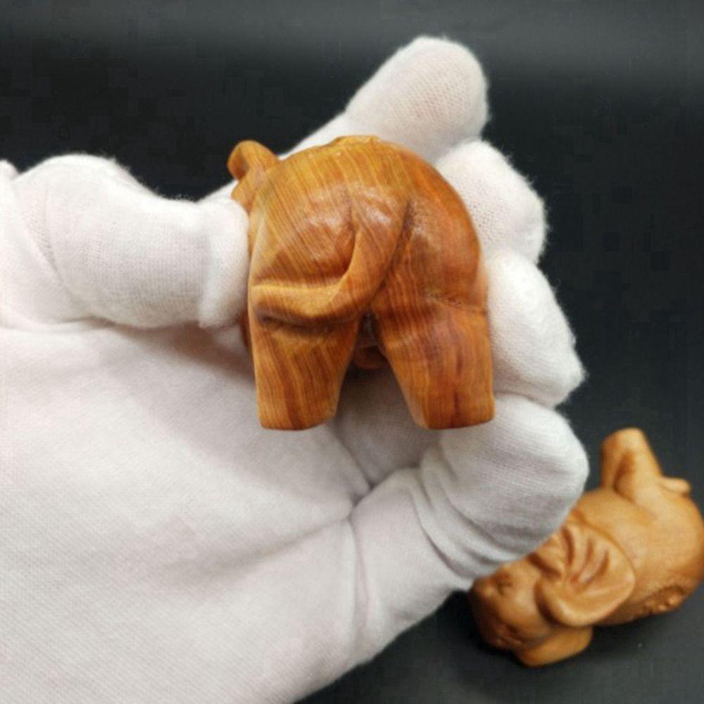 Tượng Voi Bằng Gỗ Dùng Trang Trí Văn Phòng