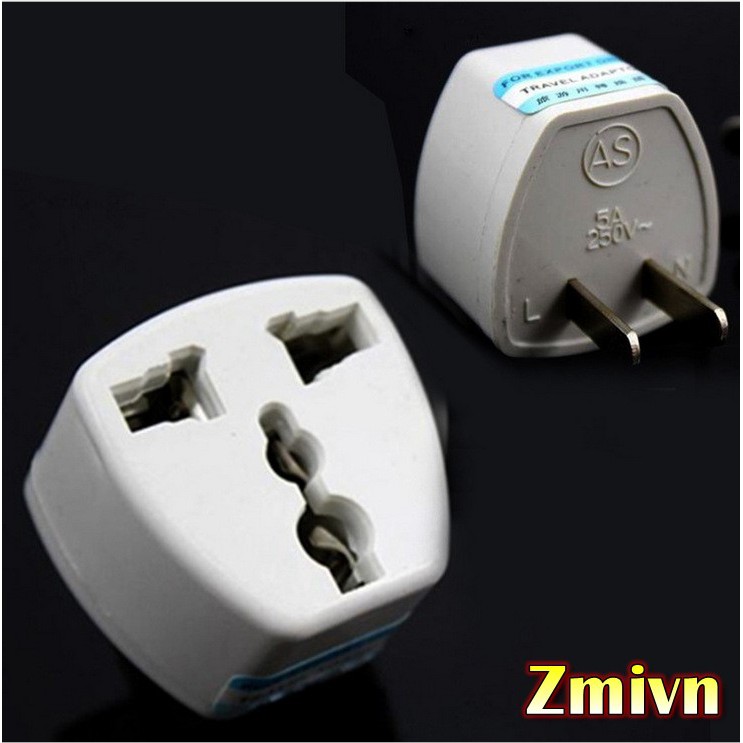 Đầu Chuyển Đổi Ổ Cắm 3 Chấu Sang 2 Chấu