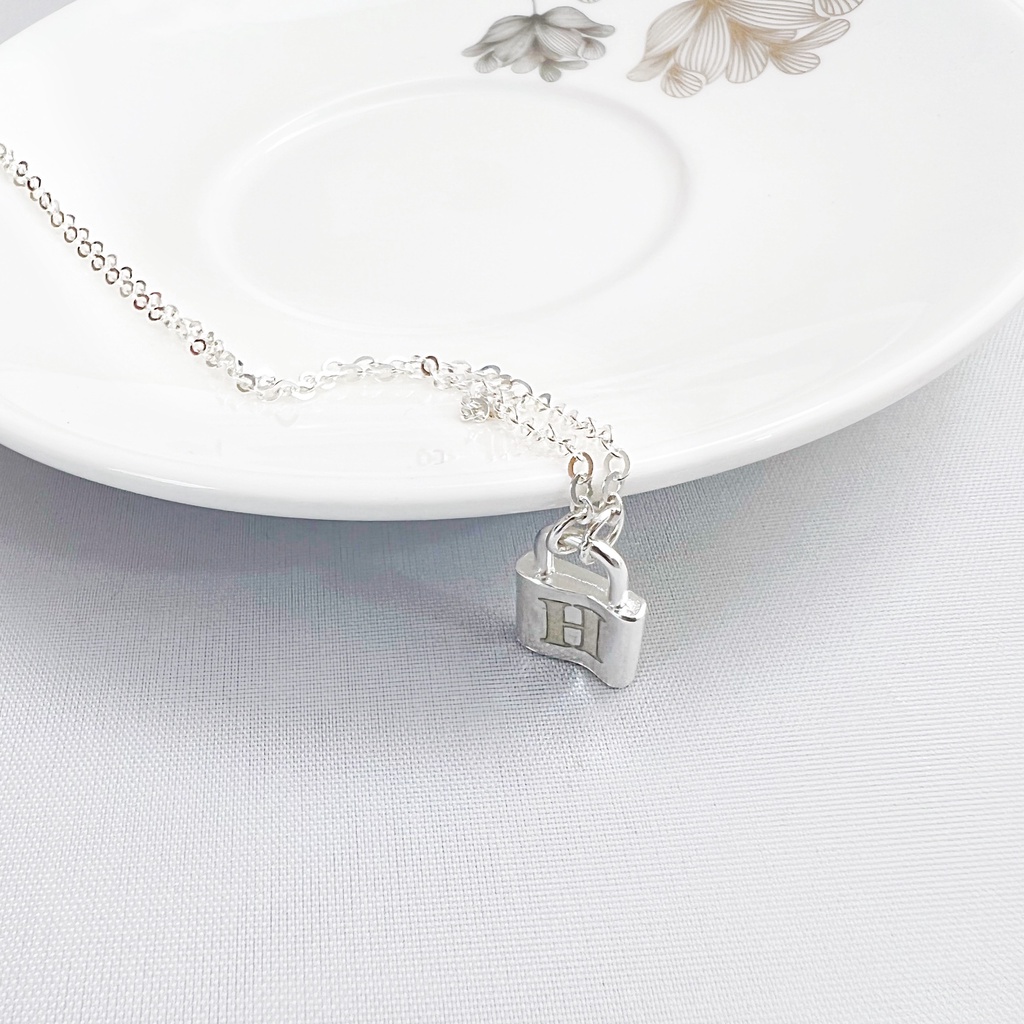 Dây chuyền khóa tình yêu Chanry bạc ta khắc chữ theo yêu cầu nhà DaLiA Jewelry