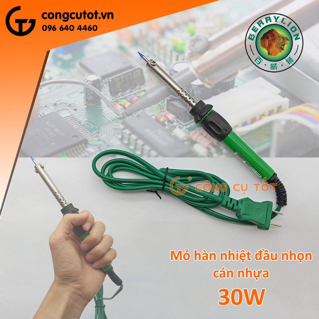 Mỏ hàn nhọn cán nhựa Berrylion 30W