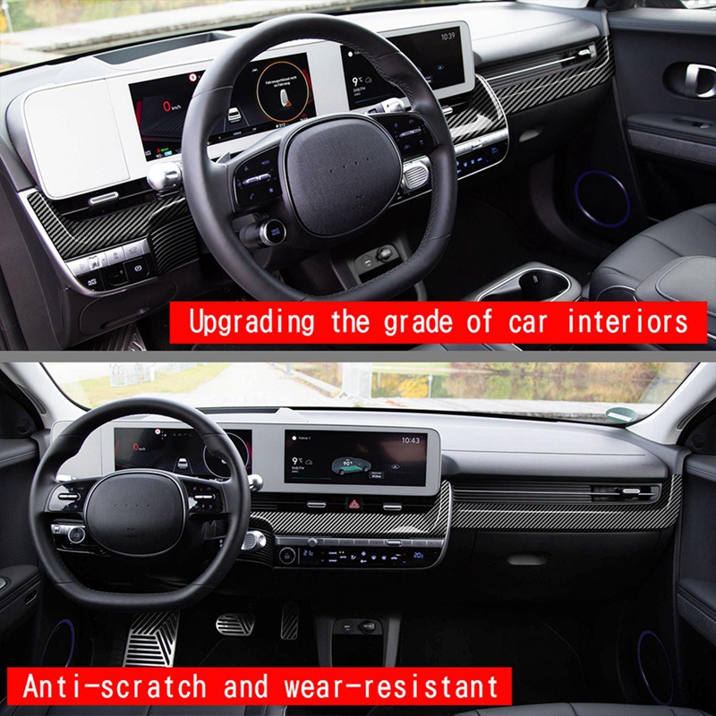 Khung Trang Trí Bảng Điều Khiển Lỗ Thông Gió Bằng Sợi Carbon Cho Hyundai Aini Krypton 5 IONIQ 2022