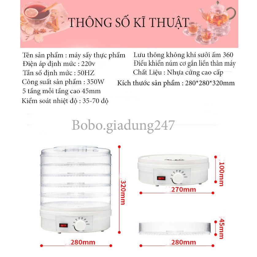 Máy Sấy Hoa Quả , Trái Cây ,Thảo Dược Mini Tại Nhà