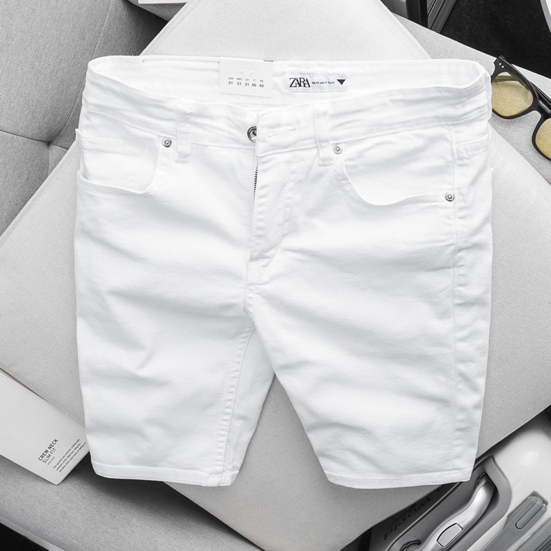 Quần short jean nam 402 màu đen trắng| Quần ngố nam - jean co giản hàng cao cấp