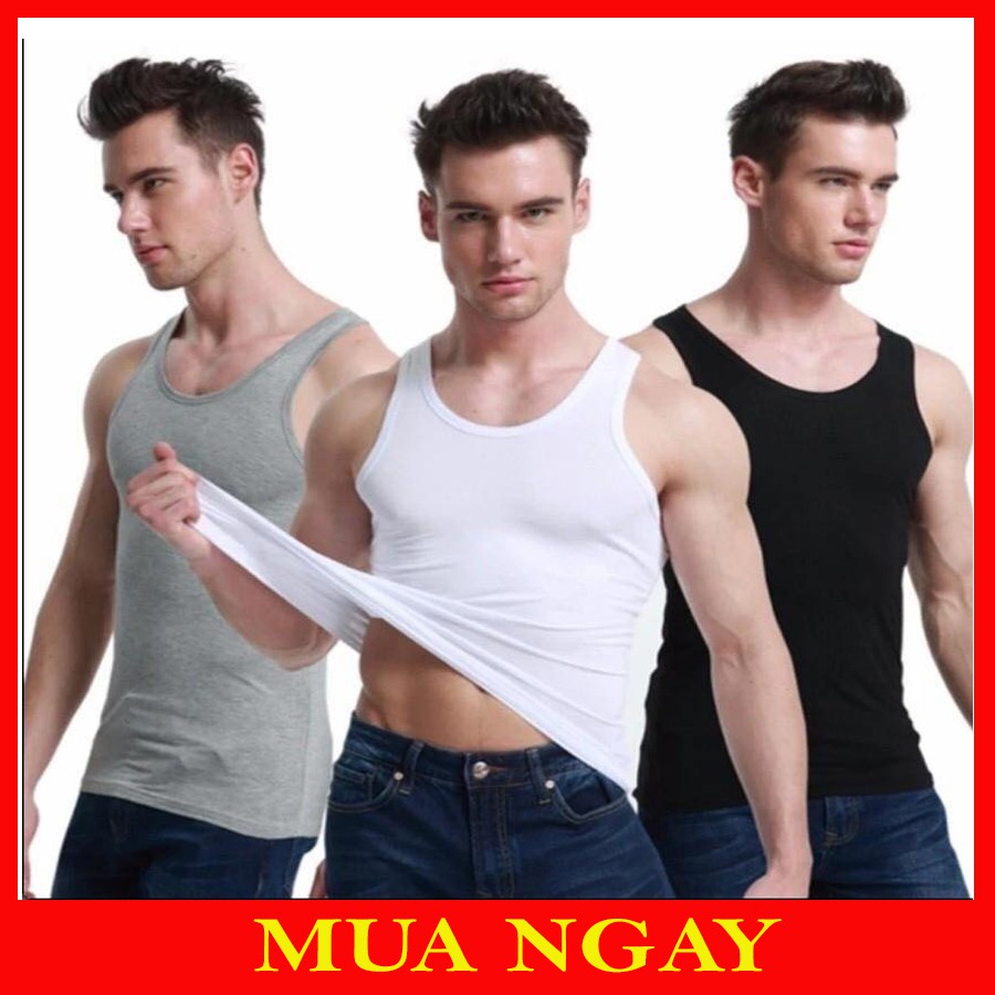 Combo 3 Áo Ba Lỗ Nam Chất Liệu Cotton