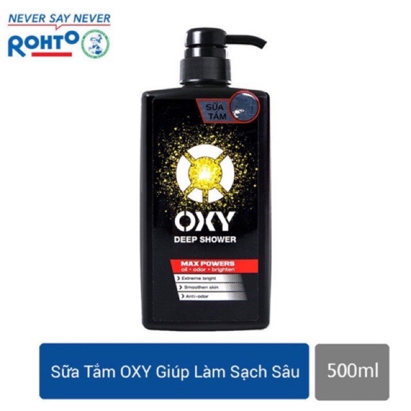 (HSD- 2023)&quot;có quà kèm&quot; Sữa tắm tác động sâu nam Oxy Deep Shower 500ml