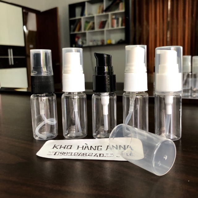 10 chai nhựa nhỏ xinh- Combo 10 chai trong suốt nhỏ 10ml/ 20ml/ 30ml- Chai xịt giọt, xịt sương, nắp nhôm, nắp bật, vặn