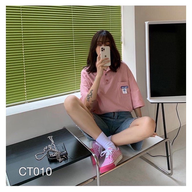 CT010 - ÁO THUN CỔ TRỤ PINK | BigBuy360 - bigbuy360.vn