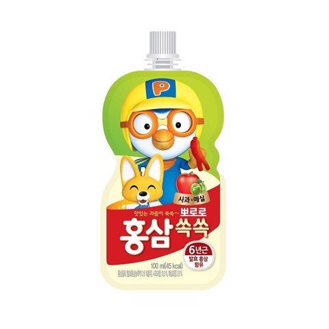 [3 vị] Nước hồng sâm trái cây Paldo Pororo Hàn Quốc cho bé tăng đề kháng
