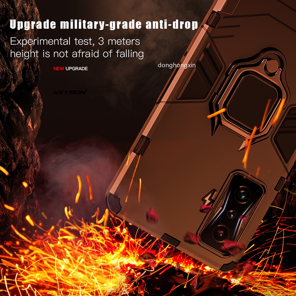 Ốp Điện Thoại Kiểu Giáp Chống Sốc Kèm Giá Đỡ Nhẫn Cho Xiaomi POCO F4 GT F4 5G F3 GT Redmi K50 Gaming K50 Pro K40 Pro