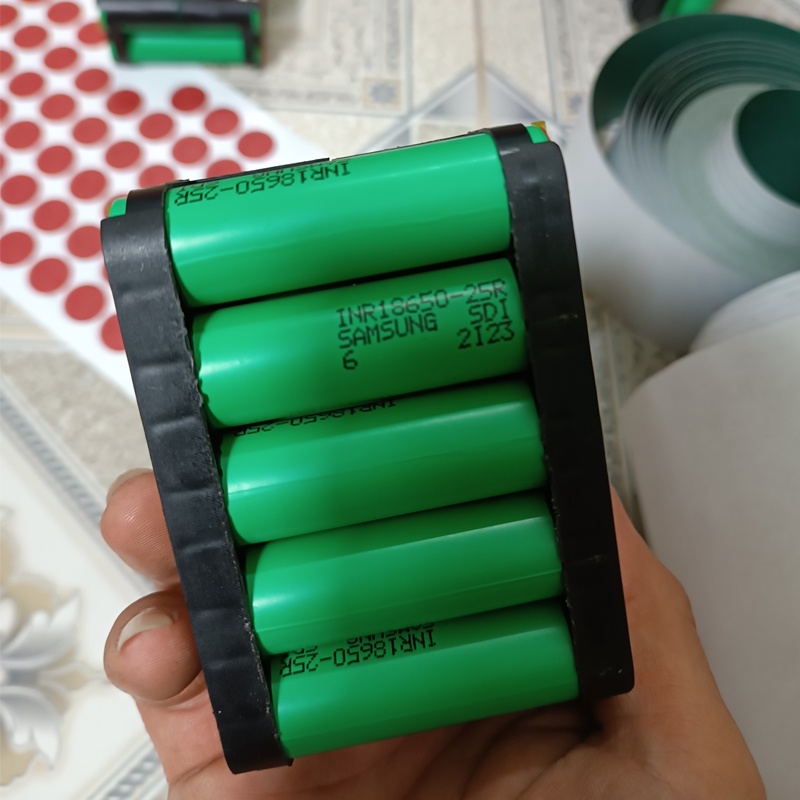 Khối pin Makita 5S2P 18V kèm khung Cell Samsung25R thay thế cho pin makita dung lượng 5Ah xả 45A không mạch