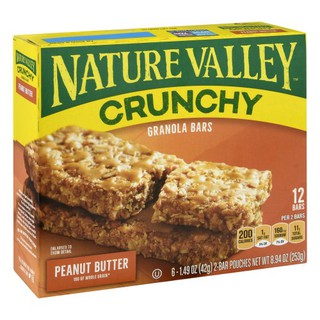 Bánh granola Nature Valley- 6 gói- 12 thanh-nhập khẩu từ Mỹ- 253 gram