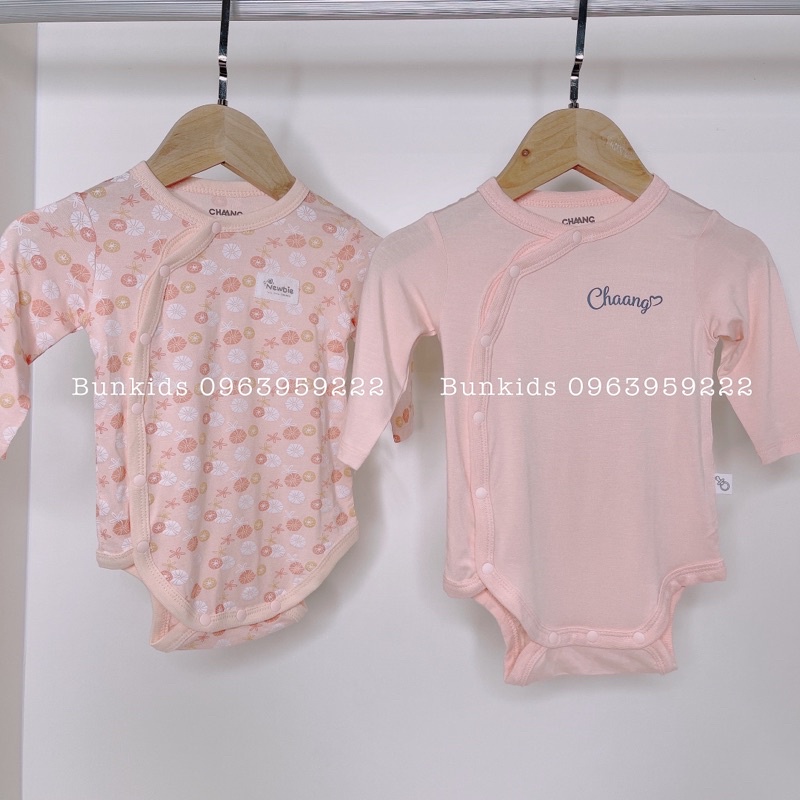 Set 2 Body chip Chaang sơ sinh vải cotton mỏng mặc quanh năm