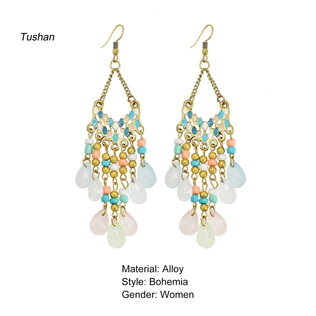 Bông Tai Hợp Kim Dáng Dài Phong Cách Bohemian Thời Trang