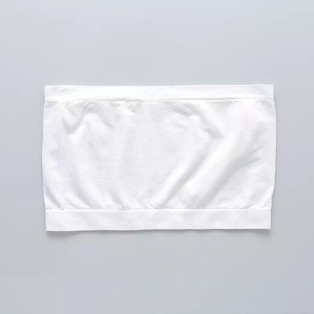 Áo Croptop Không Dây Không Đường May Màu Trơn Thoáng Khí Thời Trang Cho Nữ