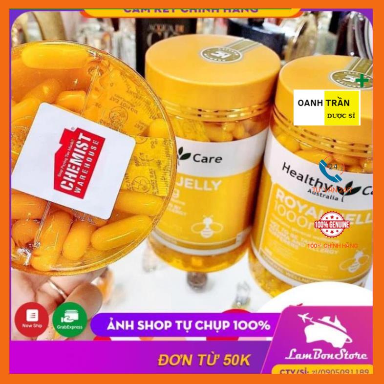 Sữa Ong Chúa Healthy Care Royal Jelly 1000MG 365 viên - Xuất xứ Úc mẫu mới nhất 2023