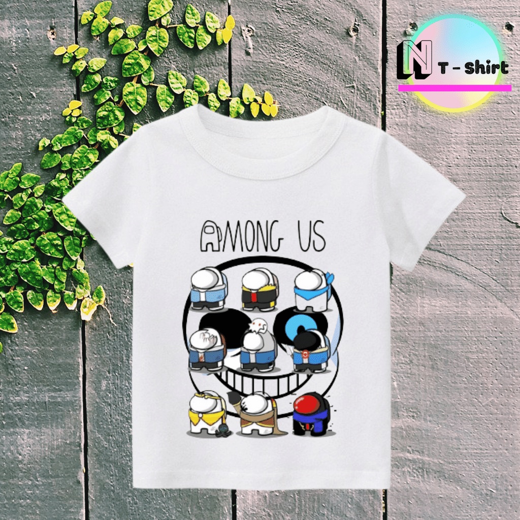 Áo thun cho bé trai và bé gái in hình Among Us & Sans , Áo cotton mặc mát thoải mái NTShirt 01