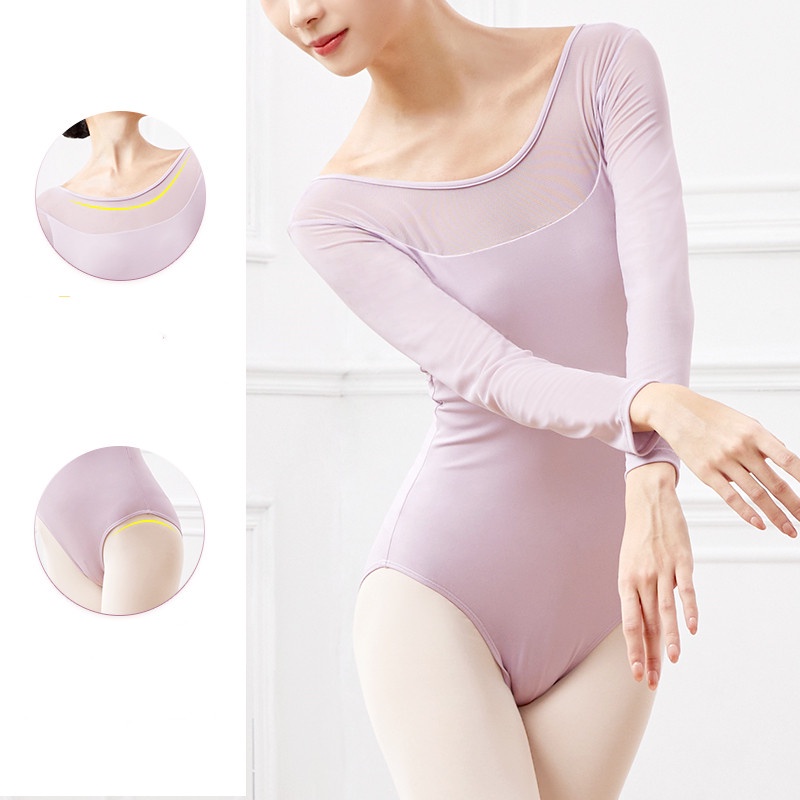 Trang Phục Múa Ba Lê Tay Dài Màu Đen Thanh Lịch Cho Nữ