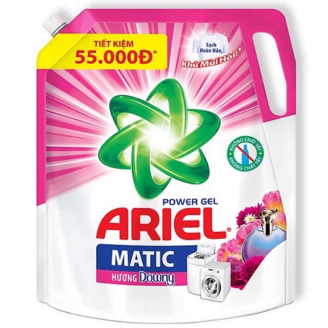 NƯỚC GIẶT ARIEL MATIC HƯƠNG DOWNY TÚI 3,25KG