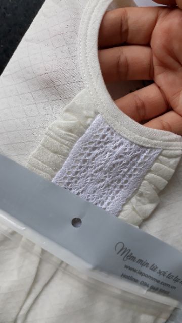 Lapomme. Bộ dài tay nhún ngực vải thoáng xinh xắn ss117