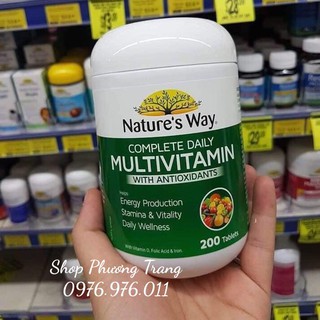 VITAMIN TỔNG HỢP KẾT HỢP CHỐNG OXY HOÁ NATURE'S WAY MULTIVITAMIN WITH ANTIOXIDANT