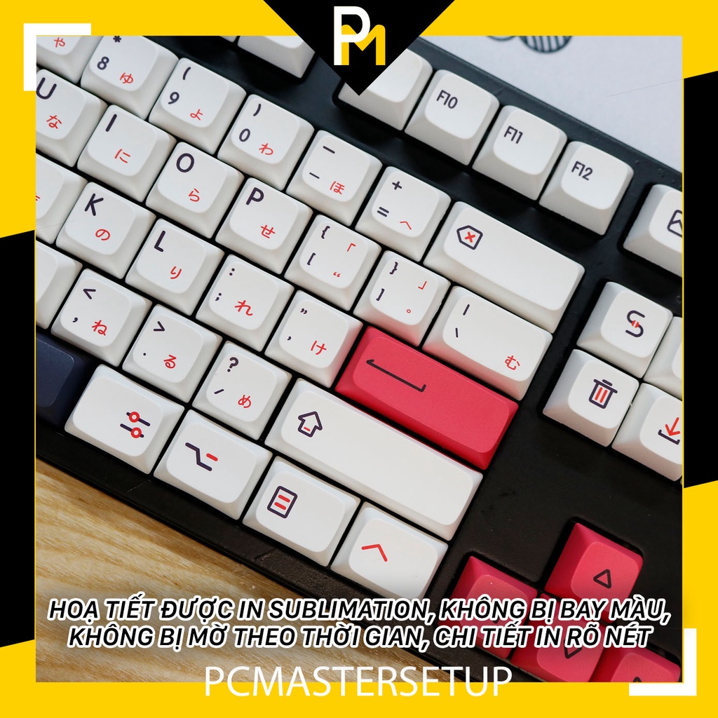 Nút Keycap thay cho bàn phím cơ pbt Kon Mono chiều cao xda 9.5mm dày 1.5mm xịn FullBox của PCmaster