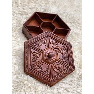 Khay đựng bánh kẹo tết bằng gỗ tự nhiên. Hộp đựng bánh kẹo tết PHÚC LỘC THỌ