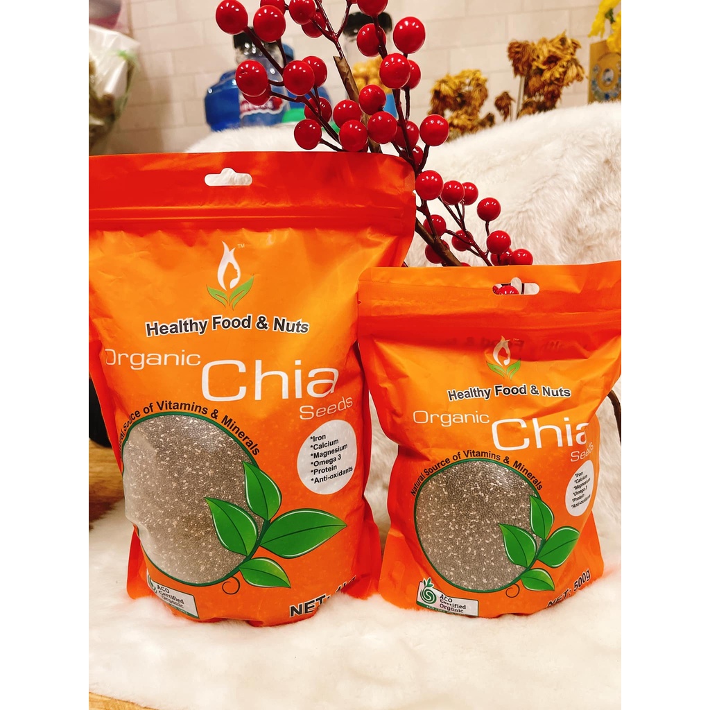 Hạt Chia Healthy Nuts &amp; Seeds Organic Chia Seeds Orange  500g