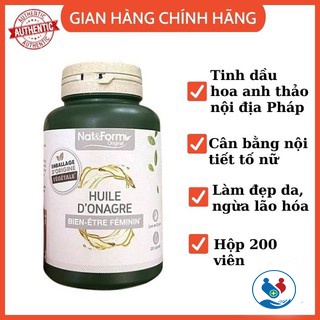 Hoa anh thảo hữu cơ Nat & Form Original Huile D’onagre, Hàng Pháp
