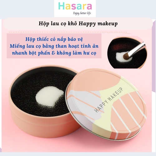 Dụng cụ vệ sinh cọ trang điểm, miếng rửa cọ, lau khô cọHappy makeup H003 - Hasara